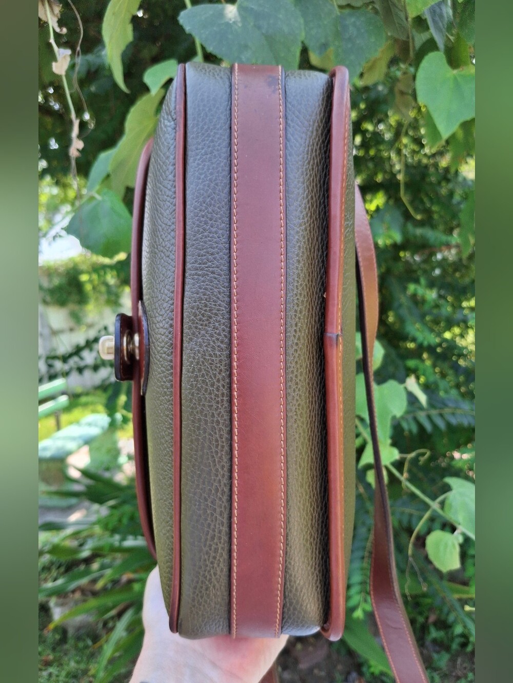 VTG 1995 Coach Glenwood Sheridan Olive/British Tan Shoulder/Crossbody Bag #4225 - Picture 8 of 16